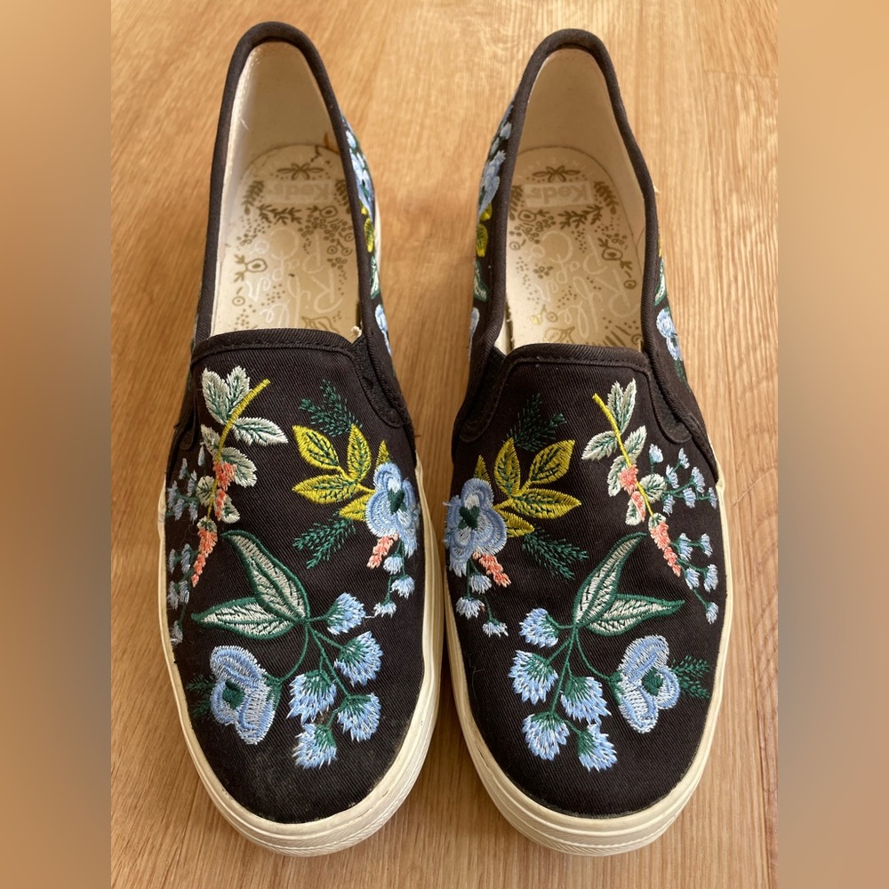 Anthropologie Keds Rifle 9.5 Triple Decker Embroidered Herb Garden Sneakers $149 - Picture 2 of 8